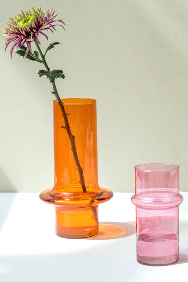 Pink Glass Vase-Urban Nature Culture-softstore.co