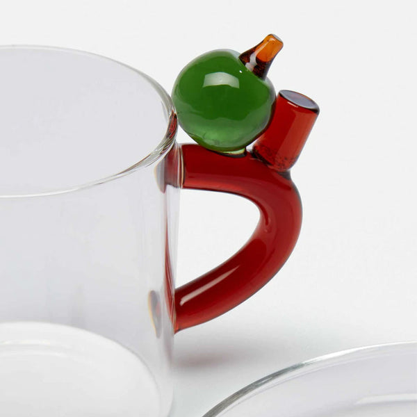 Apple coffee cup with saucer-Ichendorf Milano-softstore.co