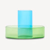 Green Glass Candlestick-Block Design-softstore.co
