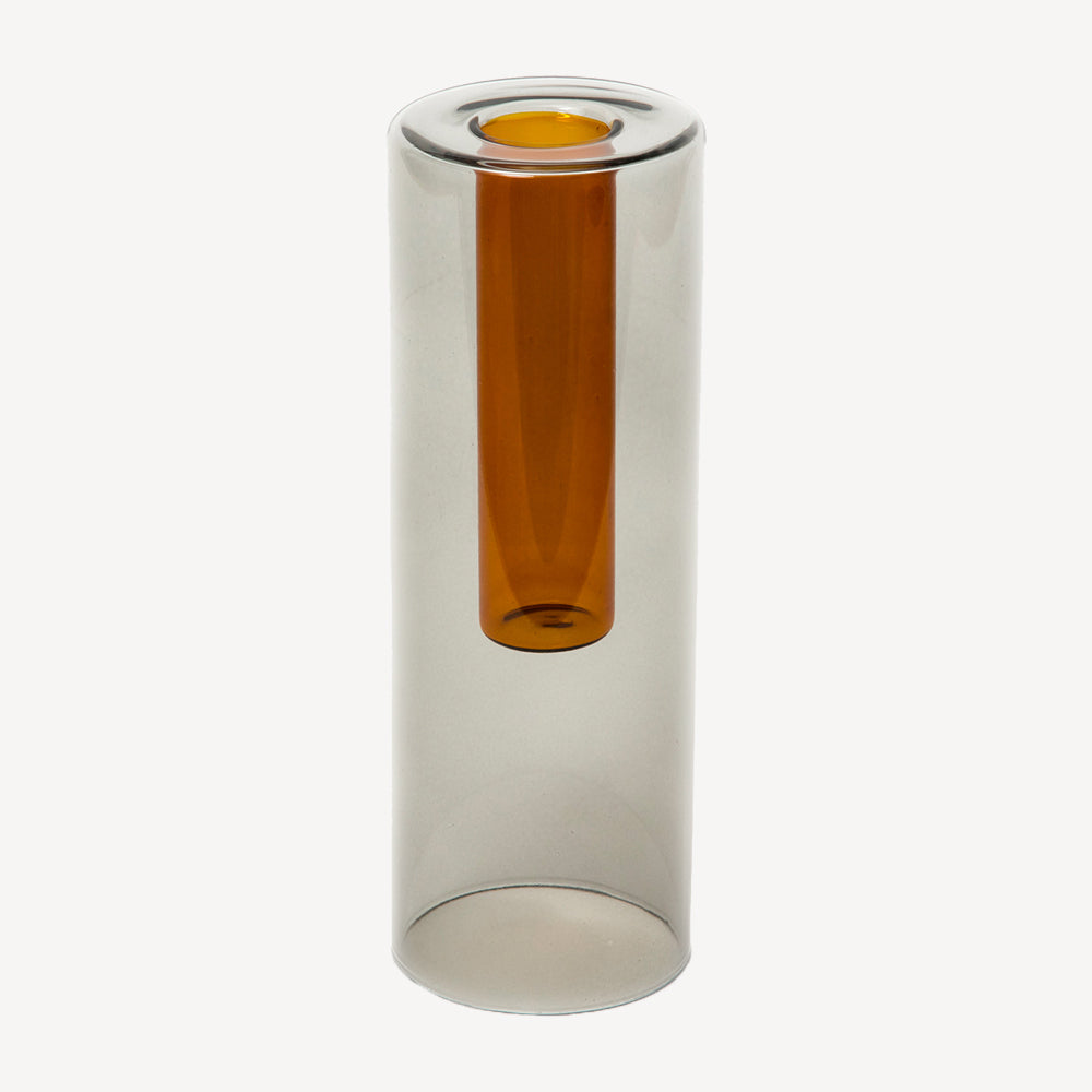 Smoked Large Reversible Vase-Block Design-softstore.co