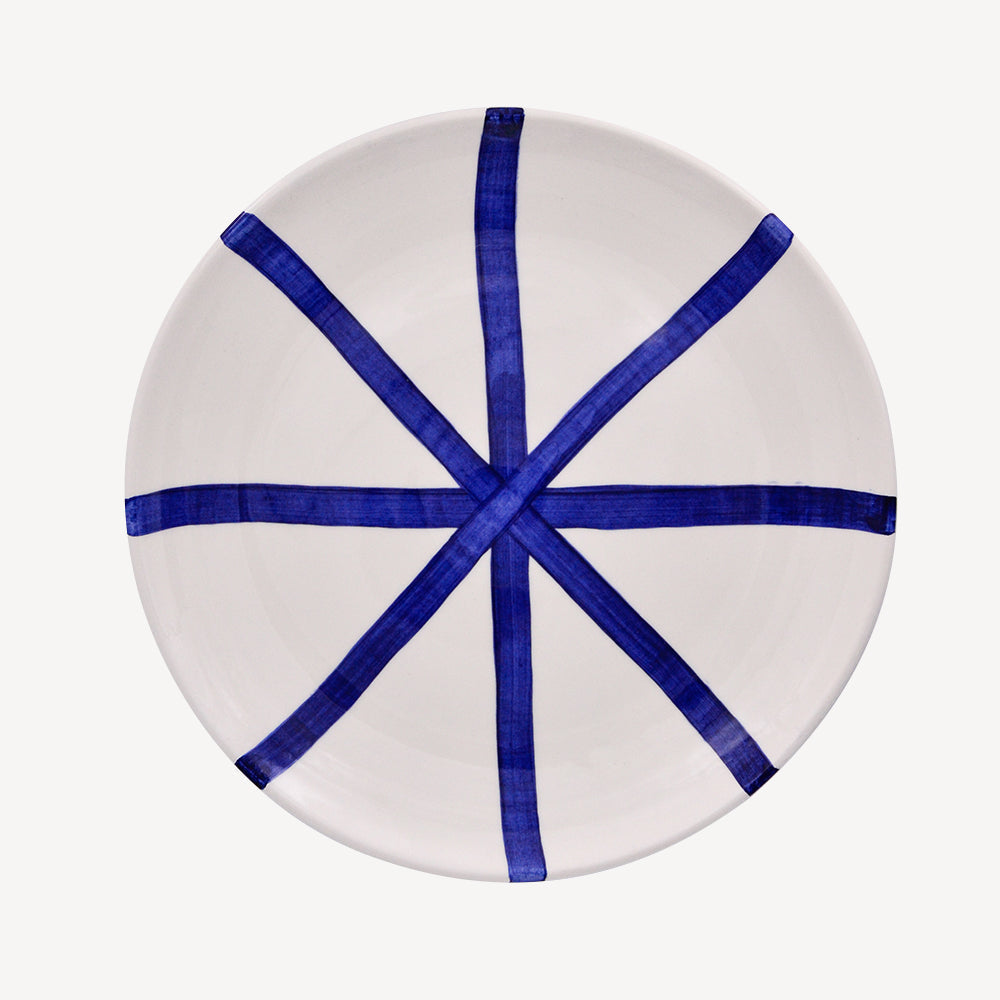 Blue Segment Dinner Plate-Casa Cubista-softstore.co