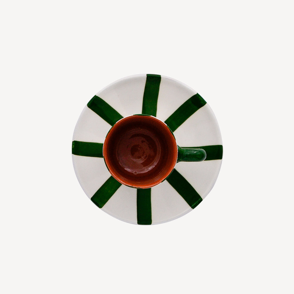 Green Espresso Cup & Saucer-Casa Cubista-softstore.co