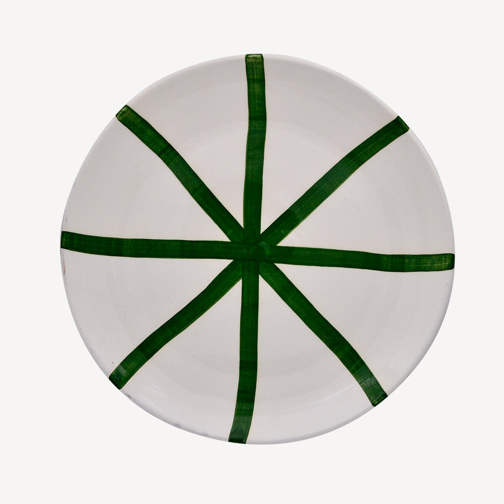 Green Segment Dinner Plate-Casa Cubista-softstore.co