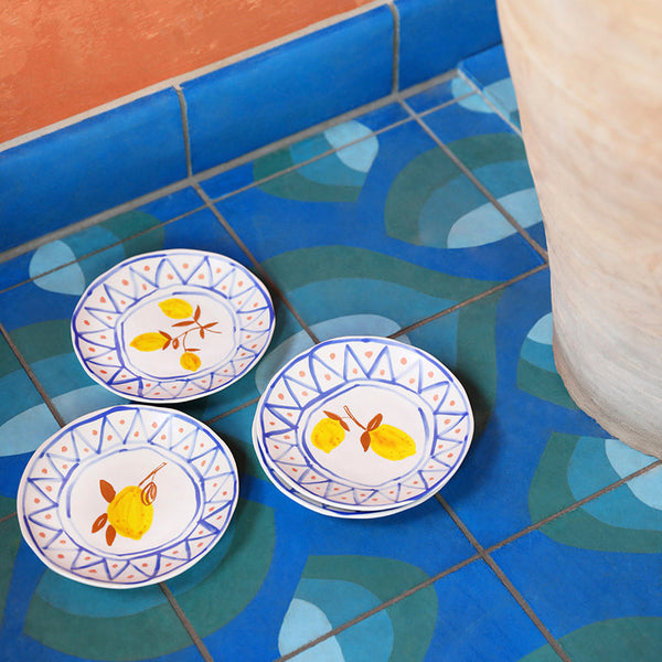 Set of 4 Plates Lemon Moroccan-&Klevering-softstore.co