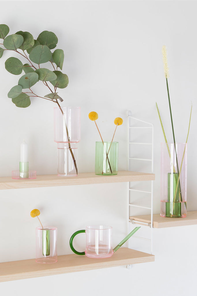 Stacking Pink Vase-Block Design-softstore.co